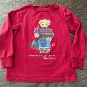 Polo by Ralph Lauren Kids Red Bear Long Sleeve Tee